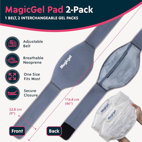 Magic Gel Ice Pack for Back Reusable - 2X Lower Back Ice Pack - Soft Compress for Hot or Cold Therapy - Soft Pad for Lower Lumbar, Sciatica, Tailbone Support - style: Back Pain Gel Pack