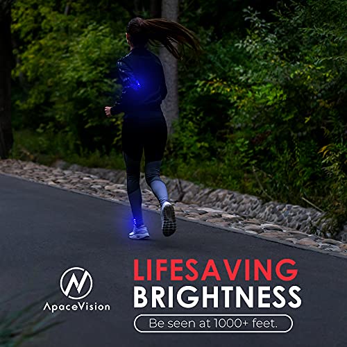 LED Safety Light (2 Pack) with Bonus Items – Clip On Strobe/Running Lights for Runners, Dogs, Bikes, Walking and More - color: Blue