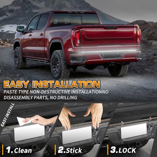 XRIDONSEN 60 inch Tailgate Lights Strip White Strobe Lights - color: White