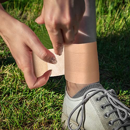Treela 48 Pack Self Adhesive Wrap Bandage,Nude,3 Inches X 5 Yards - color: Nude, size: 3 Inch X 5 Yards