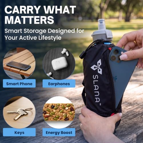 Handheld Running Water Bottle (Premium - Blue) - color: Premium - Blue