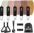 WHATAFIT Resistance Bands with Handles, 150 lb Exercise Bands Set - color: Gradient Coffee