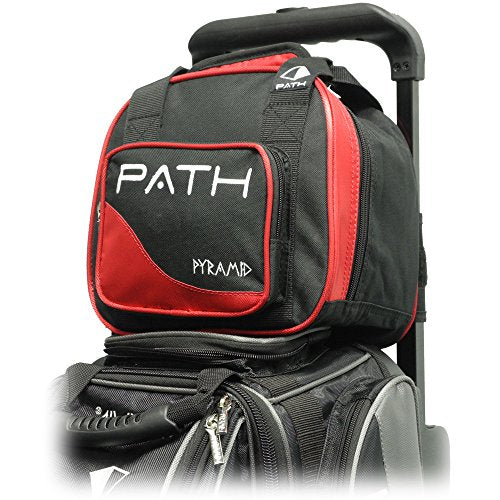 Pyramid Path Plus One Spare Tote Bowling Bag with Front Accessory Pocket - Holds One Bowling Ball and Small Accessories - color: red