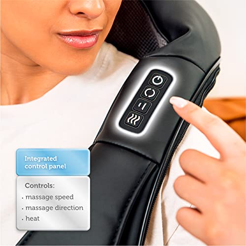 COMFIER Shiatsu Neck and Shoulder Massager with Heat,White Elephant Gifts for Adults,4D Deep Kneading Massage Pillow with Heat, Back Massager, Pillow Massage,Jet Black - color: Jet Black
