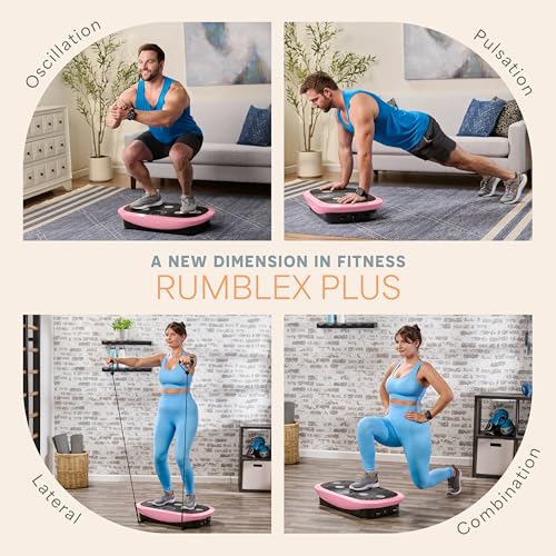 Lifepro Rumblex 4D Vibration Plate Exercise Machine with 7 Training Modes - color: Pink, size: Plus