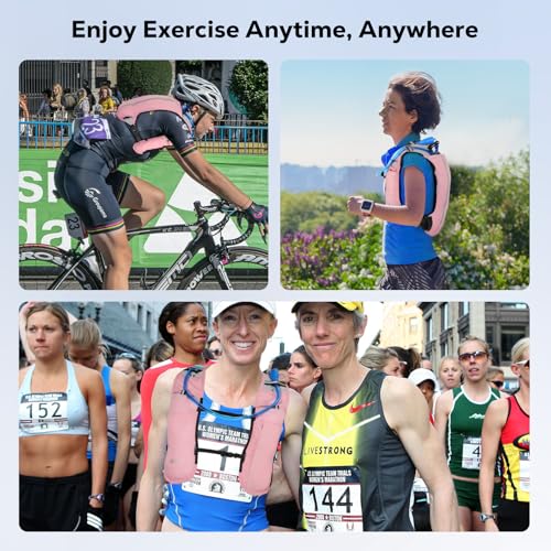 MoKo Running Hydration Vest for Men Women, Lightweight Hydration Pack with 1.5L Water Bladder - color: Pink