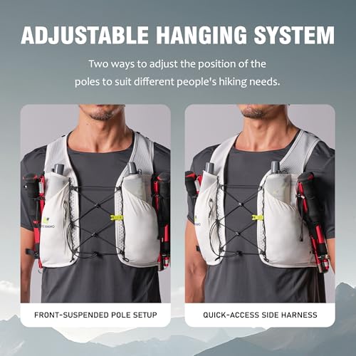 N NEVO RHINO Running Hydration Vest with 2 TPU 250ml Soft Flasks - color: White, size: Large