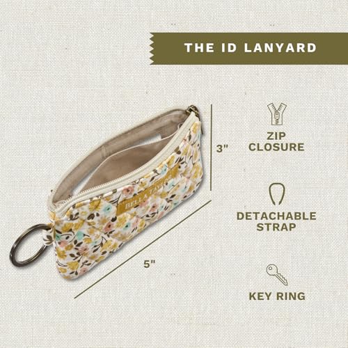 Bella Taylor ID Lanyard, Quilted ID Holder, Prairie Meadow - color: Prairie Meadow