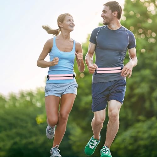 Running Belt Fanny Pack for Men and Women Slim Running Bag Phone Holder Runner Money Belt Running Essentials Workout Fitness Light Pink - color: Light Pink