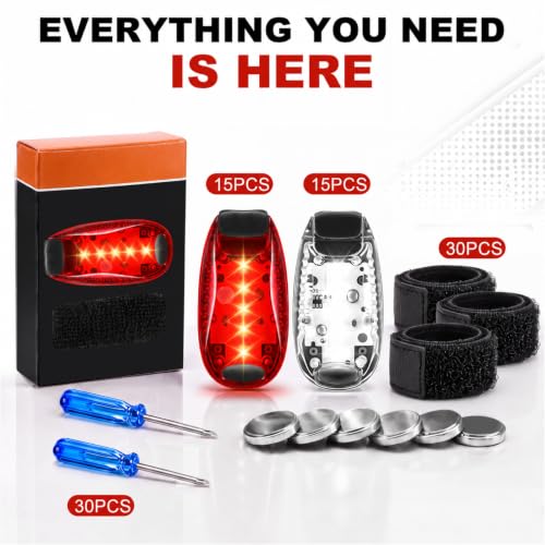 Copkim 30/60/100 Pcs LED Running Light Bulk - color: Red, White