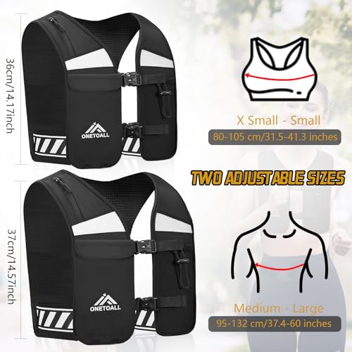 Running Hydration Vest, Breathable Running Vest for Men Women, Lightweight Reflective Hydration Vest for Trail Hiking Cycling