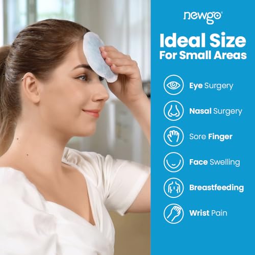 NEWGO Small Ice Packs for Injuries Reusable with Cloth Backing, 6 Packs - color: Blue - 6 Pack