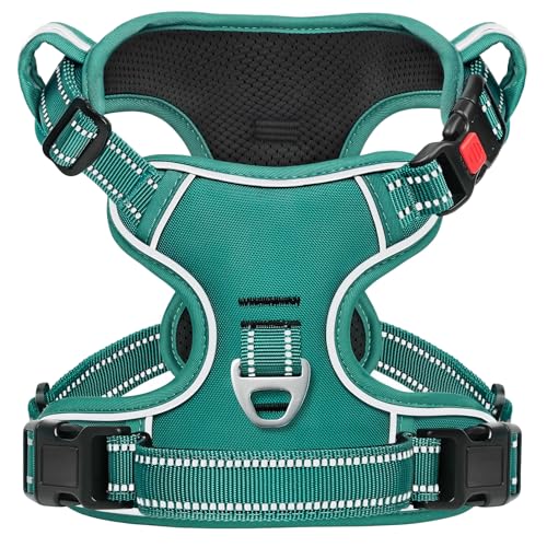 HEELE Dog Harness, Soft Padded, Front Clip Vest with Control Handle Grass S - color: Lock Grass Green, size: S (Pack of 1)