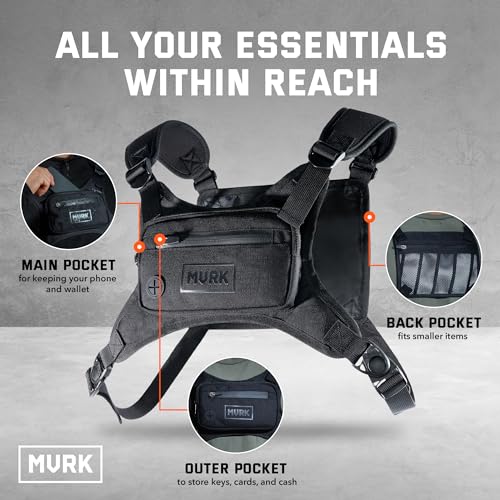 MVRK Water Resistant Running Vest Chest Pack, Phone Holder for Running, Lightweight Training Pack with Reflective Detail - color: Reflective