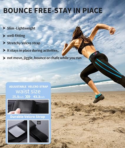 SENIKO Running Belt Hydration with Bottles,Fanny Pack Water Bottle Holder, Zipper Waist Pouch Fits Most phones,Zerobounce Design for Cycling Climbing Marathon (Watter Bottle Included) - style: Watter Bottle Included
