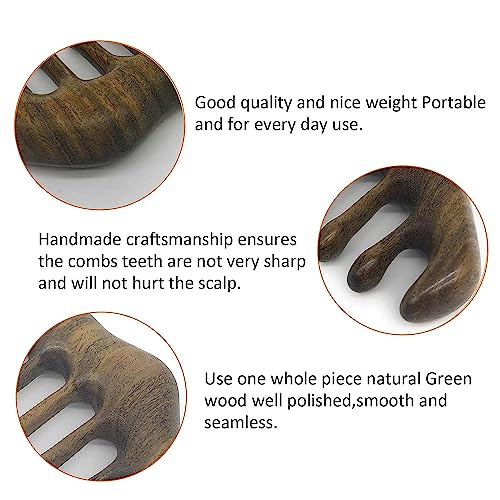 OULIGET Massage Wooden Comb,Wide Tooth Hair Comb, Scraping Scalp Massage - style: Wooden Comb