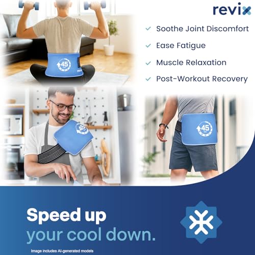 REVIX Large Ice Packs for Injuries Reusable, 45-Min Cold Therapy, 16 × 9" - size: Large 16 × 9 Inch