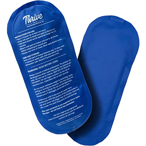Thrive Reusable Gel Ice Packs, Neck and Knee Wraps, 2-Count, Light Blue - style: Regular