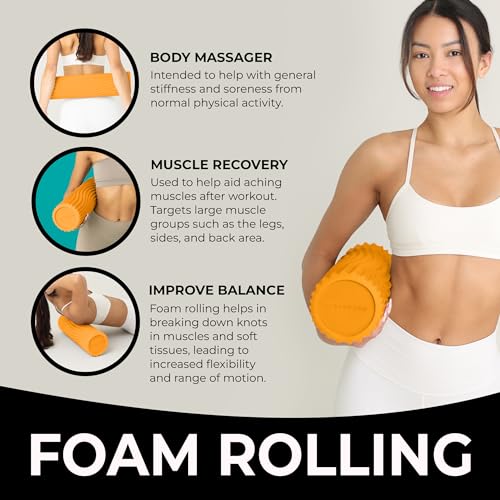 Oceanfoam Tidal Roller - Muscle Massage Foam Roller for Exercise (Gold) - color: Gold