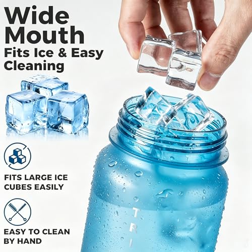 32oz Clear Tritan Water Bottle with Chug Lid - color: Dark Teal