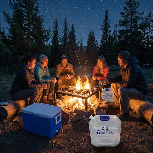 WaterStorageCube Premium Collapsible Water Container Bags 1.3 Gal (2-Pack)