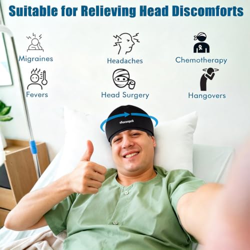 XL Cold Cap for Chemotherapy Patients, Chemo Cold Cap, Cold Compress, Black - color: Black, size: Large