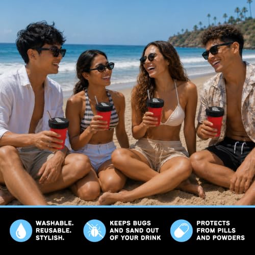 Nightcap Drink Cover Keychain, Portable Anti Drink Spiking Protector, Reusable Cup Shield for Bars, Festivals & Travel, Hidden Safety Cover for Women, Fits Most Cups & Glasses, As Seen on Shark Tank - style: 1 Pack