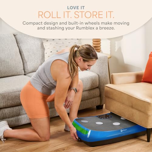 Lifepro Rumblex 4D Vibration Plate Exercise Machine with 7 Training Modes - color: Blue, size: Standard