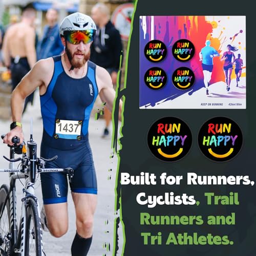 Suncalla 12pcs Race Bib Clips, Runner Race - color: Black, style: Smile