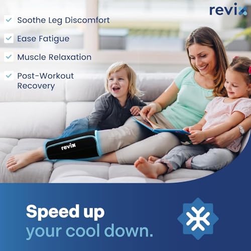 REVIX Shin Ice Pack Reusable Leg Ice Pack Wrap, Shin & Calf Ice Pack Wrap - size: Black-Regular Size-1 Pack