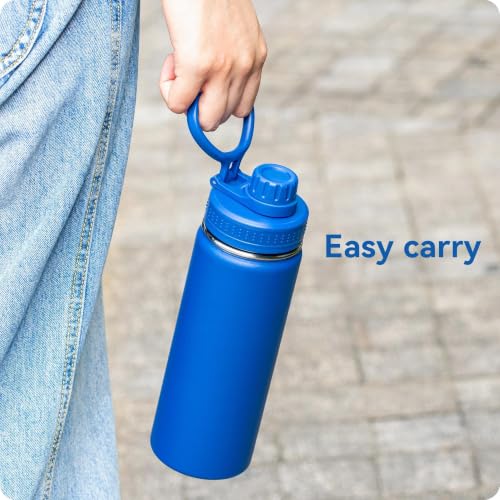 Spout Lid for Hydro Flask 12 16 18 20 32 40 64oz Wide Mouth Bottle - color: Blue 1 pack