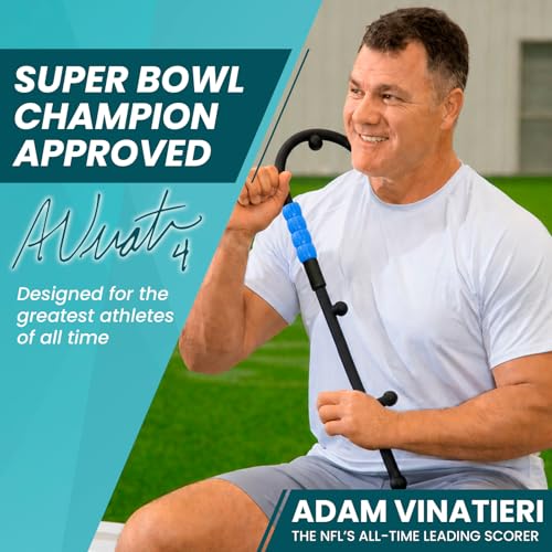Vive Massage Cane with Roller - Interchangeable Heads - Trigger Point Tool - style: Massage Cane with Roller