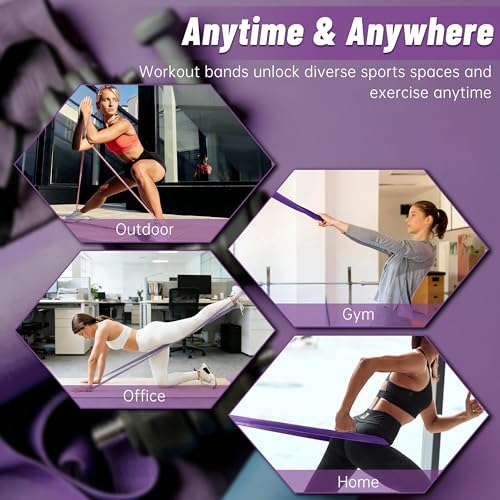 4-Level Resistance Bands for Working Out, Pull Up Assistance Bands - color: Purple Gradient