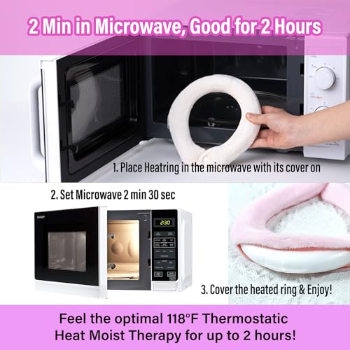 KN Flax Neck Heating Pad Ring Portable Microwavable Neck Heating Pad for Pain Relief, Cordless Heated Wrap, Light Moist Heating Pad, Heating Pad for Cramps & Sore Muscles