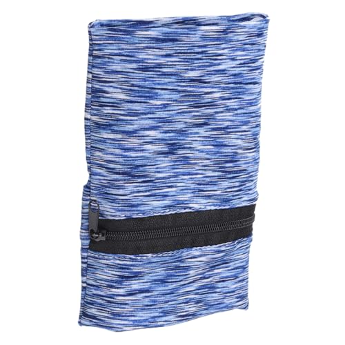uxcell Wrist Pouch Wrist Wallet Sports Wristband Wallet with Zipper Pocket for Running Jogging Hiking - color: Blue