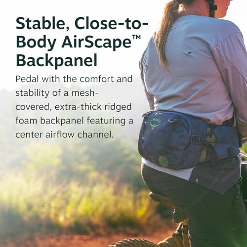 Osprey Seral Biking Waist Pack with Hydraulics Reservoir for Men & Women, Hydration Belt with Water Bladder - color: Botswana Purple Dust Print, style: 4l