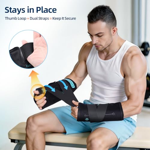 Comfytemp Ankle Ice Pack Wrap and Wrist Ice Pack Wrap Carpal Tunnel Wrist Brace, Hand Thumb Ice Packs Brace, Gel Packs for Injuries Reusable, Hot Cold Compress