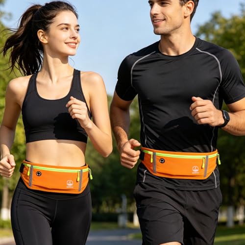 Running Belt Slim Fanny Pack Jogging Pouch Phone Holder Waist Pack - Orange - color: H Orange