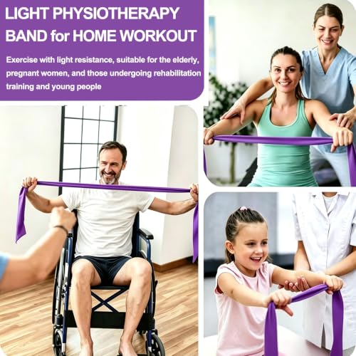 Long Resistance Bands for Working Out, Physical Therapy, Yoga & Pilates - color: Purple