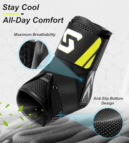 Ankle Brace for Men Women, Sports Sprain Support, Large, 1 Plate - size: L(Ankle:13"-14")