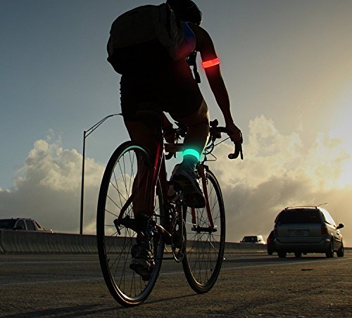 Fashion&cool LED Slap Band, USB Rechargeable Light Up Sport Armband, Glow in the Dark Adjustable Bracelets for Men&Women, Night Safety Lights for Running, Jogging Cycling, Hiking