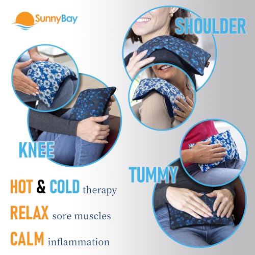 SunnyBay Heating Pad, Neck and Shoulder Wrap, 6x11 inch, Eucalypse - color: Pack of 2 - Euca