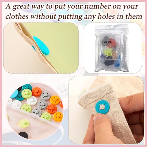 Juexica Race Bib Clips Running Number Holder - color: Mixed Colors