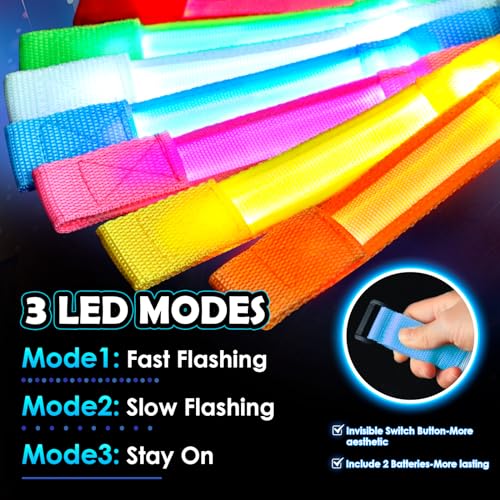 YADIYA 14 PCS LED Glow Bracelets, LED Light Up Bracelets for Kids Adults,Glow in The Dark Party Favors Supplies for Night Events, Concerts Rave Sports Accessories... - style: 14pcs LED Bracelets