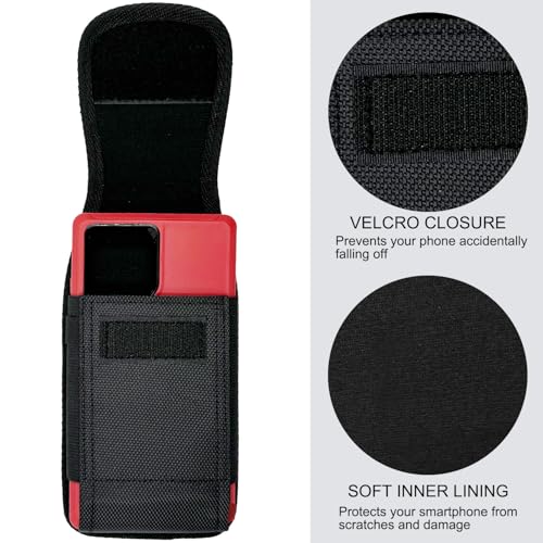 I&H Cell Phone Holster w Pouch Belt Clip for Men and Women iPhone 6 7 8 Protect 4.7 inch Case, Black - color: Black, size: Small