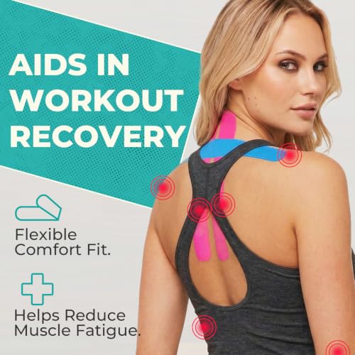 Kinesiology Tape 5 Rolls (2" x 16.4FT) Uncut Sports Tape - size: 2IN