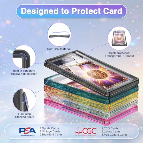 For PSA Graded Card Slab Protector Case Black - color: Black