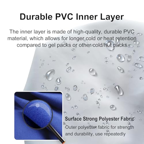 Ice Pack, Ice Bags for Injuries Reusable 2Packs, 11" Ice Bags Hot Water Bag for Hot & Cold Therapy and Pain Relief, No-Leak Elastic Breathable Ice Bag, Size 11", Blue - style: 11" 2Pcs