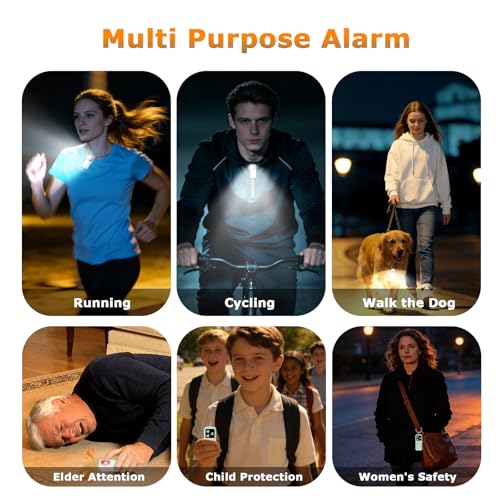 Personal Safety Alarm for Women, Rechargeable 150dB Keychain Alarm with Strobe Light and Pull Pin, Emergency Alarm for College Students, Travel, Walking, Campus Safety and Gift Giving - color: Cyan