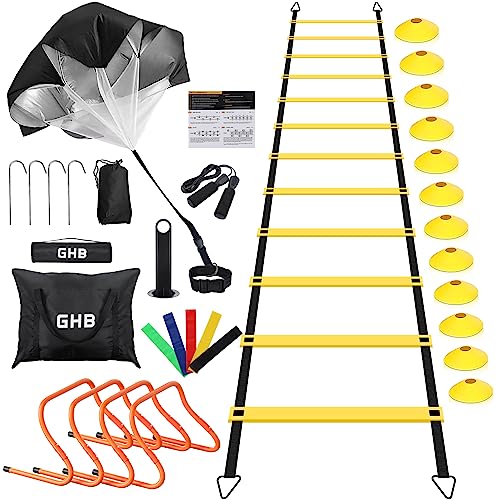 GHB Agility Ladder,Football Training Equipment Set - color: Yellow
